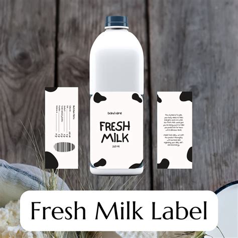 Editable Milk Bottle Labels Fresh Milk Bottle Labels Farm Etsy Australia