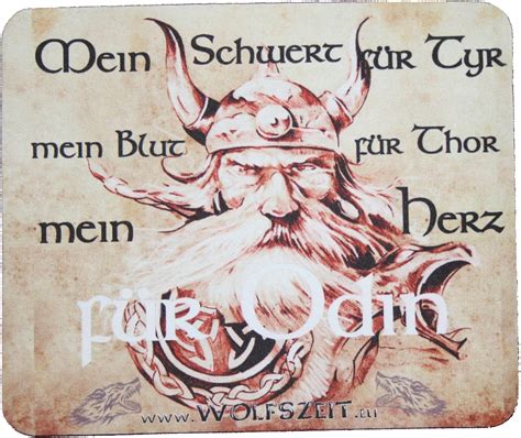 Mousepad Mausunterlage Mein Schwert F R Tyr Mein Blut F R Thor Mein