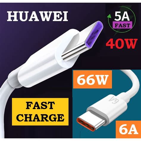 Huawei 6A 5A Super Quick Fast Charge Type C Cable Data USB Cable 30 1M