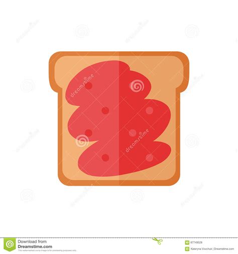 Iconos Aislados Pan De La Tostada En El Fondo Blanco Ilustración Del