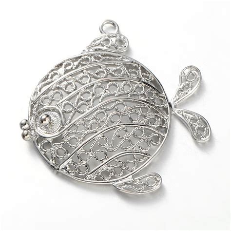 Poisson M Tal Au Fil Pendentif Breloque De Charme Bijou Mer Poissons