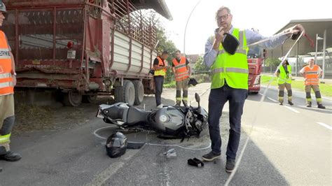 VU Unfall In Lauterach Motorradlenker 27 Verletzt Feuerwehr Lauterach