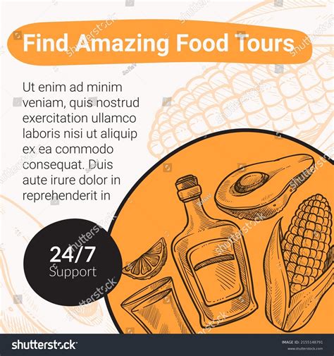 Find Amazing Food Tours Local Guide Stock Vector (Royalty Free