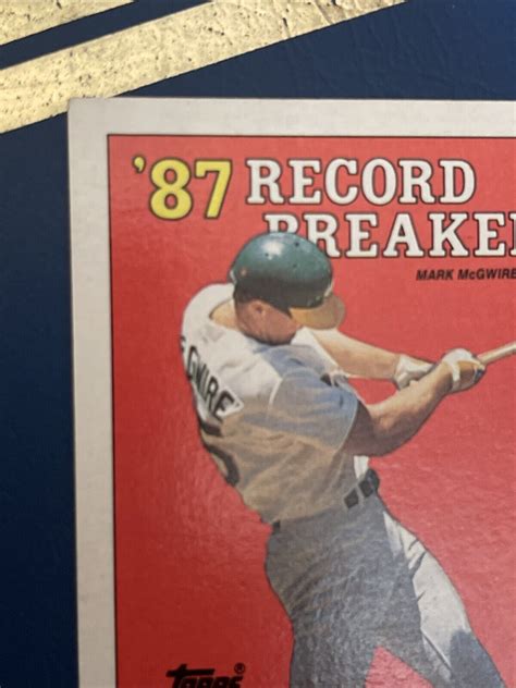 Topps Mark Mcgwire Record Breakers Mint Error Card Ebay