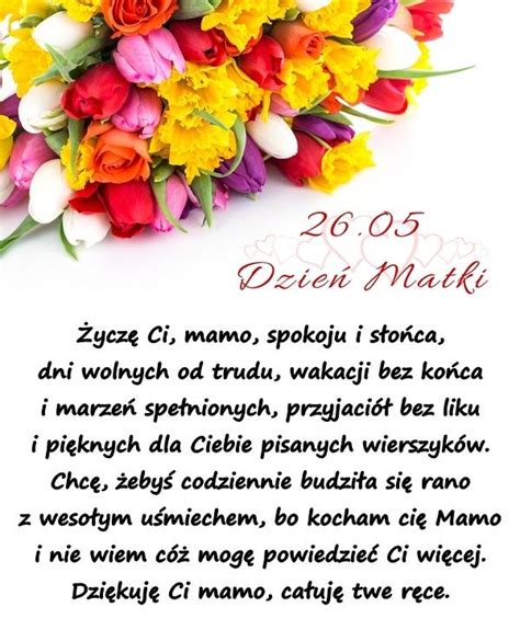 Tulipany Z Yczeniami Na Dzie Matki Yczenia Na Gifyagusi Pl