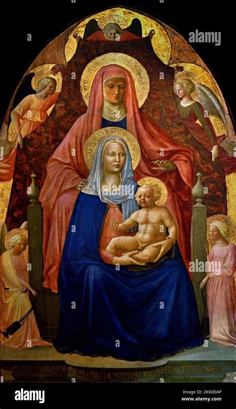 Sant Anna The Madonna And Child With Five Angels Santanna Metterza