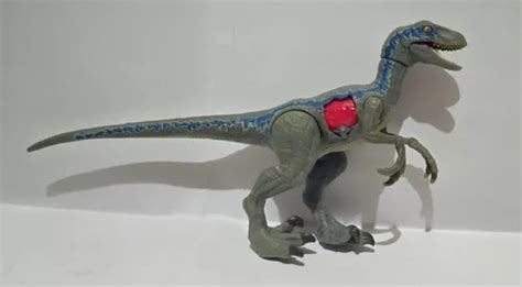 Jurassic World Battle Damage Velociraptor Blue Dinosaurio Meses Sin Interés