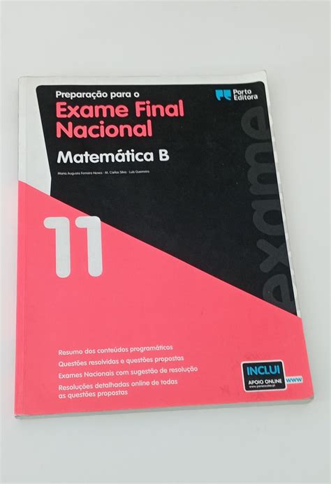 Exame Final Nacional Matemática B São Vicente OLX Portugal