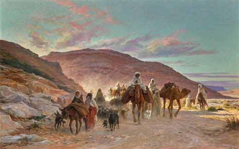 A Desert Caravan By Eugène Girardet Artvee