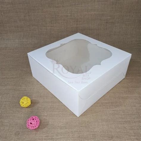 Plain 2000 Gram Window Cake Boxes 12x12x5 White Color At Rs 30 Piece