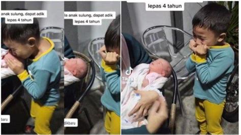 VIRAL Bocah Nangis Haru Lihat Adiknya Yang Baru Lahir Pernah Trauma