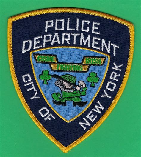 Nypd Crime Fighting Irish Patch New York City Police Department Lk Etsy