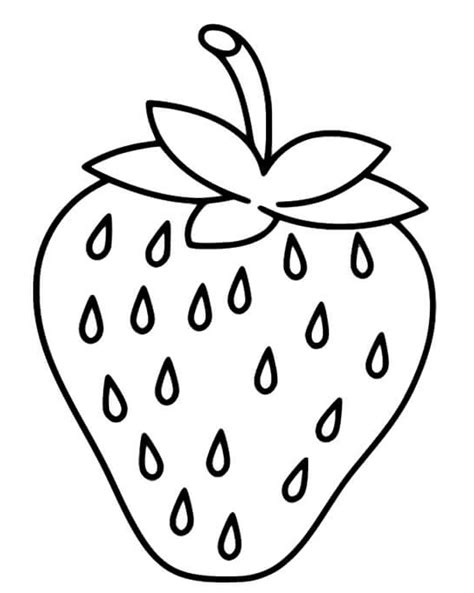 Mewarnai Gambar Mewarnai Gambar Sketsa Buah Strawberry 1 | Images and Photos finder