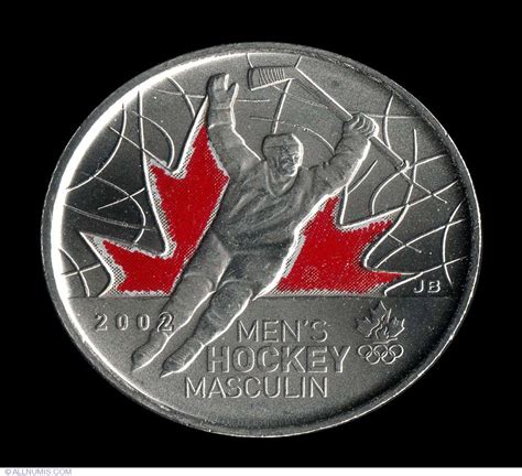 25 Cents 2009 Mens Hockey Color Commemorative Olympic Games