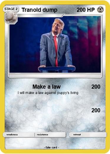 Pokémon Tranold Dump Make A Law My Pokemon Card