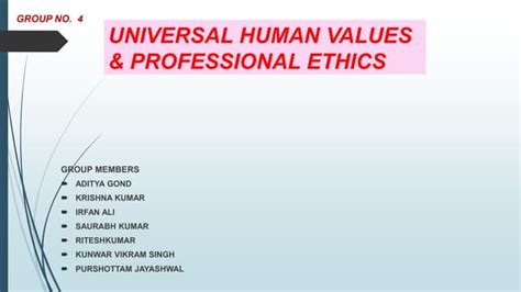 Universal Human Value Ppt