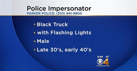 Police Impersonator Case Reported In Parker Cbs Colorado