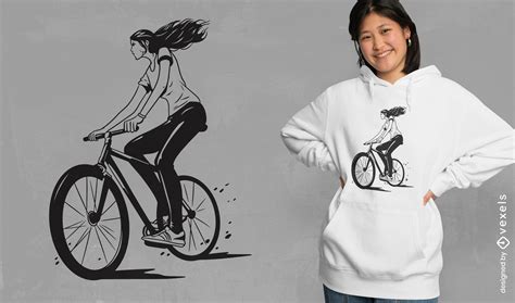 Girl On A Bike T Shirt Design Vector Download