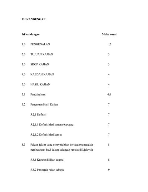 Muka Depan Dan Isi Kandungan Pdf