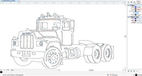 R Series Mack Truck Svg File Detailed Vector For Laser And Etsy