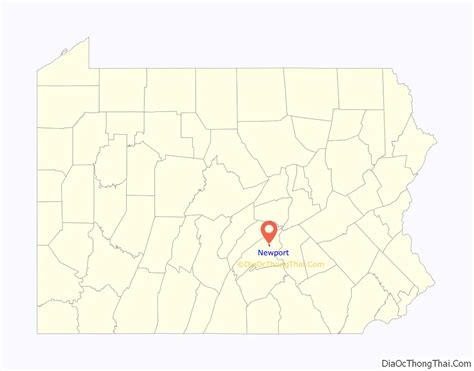 Map of Newport borough, Pennsylvania