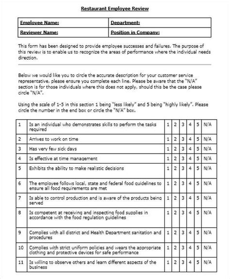 Free Printable Job Evaluation Forms Printable Forms Free Online