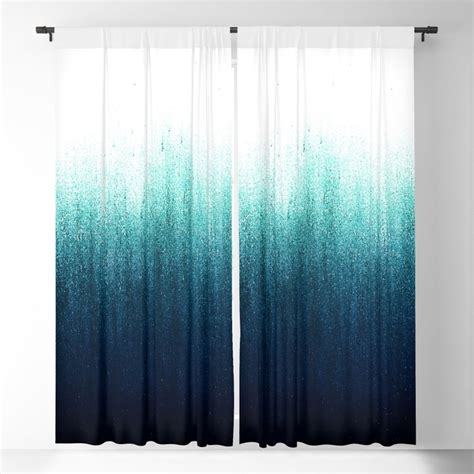 Teal Ombré Blackout Curtain by Caitlin Workman | Society6