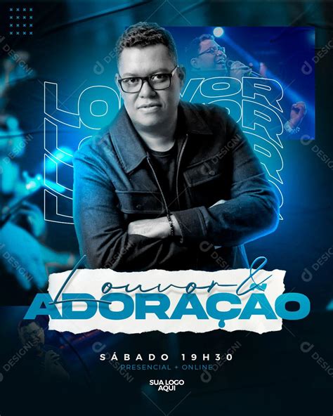 Flyer Gospel Louvor Adorações Social Media Psd Editável Download Designi