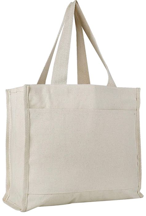 This Beautiful Tote Bag Has A Solid Natural Colored Canvas Base With Colored Trims For A Chic