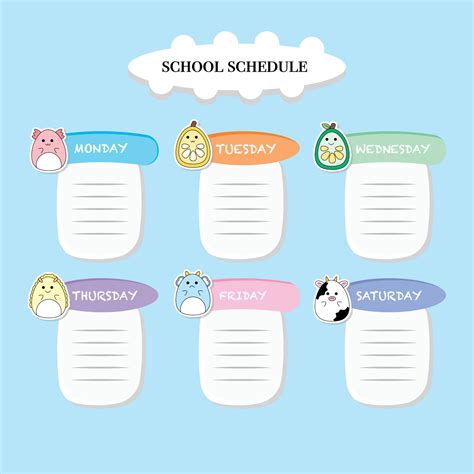 weekly schedule with flat design 12142035 Vector Art at Vecteezy