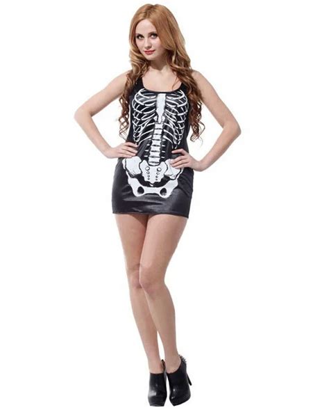 Free Shippingdress Sexy Skeletons Costumes Skeleton Perspective Costume Party Halloween