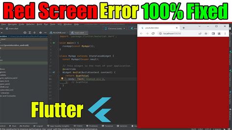 How To Resolve Red Screen Error Red Screen Error In Flutter Blank