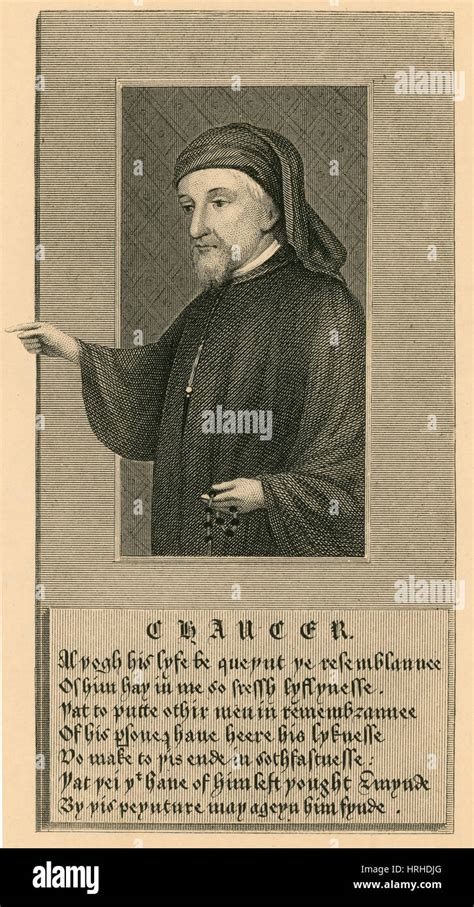 Geoffrey Chaucer, Father of English Literature Stock Photo - Alamy