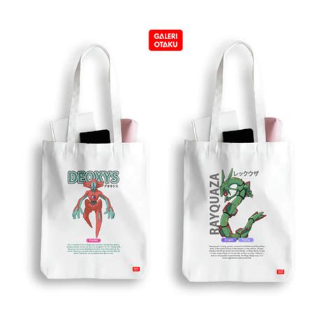 Jual Tote Bag Kanvas Pokemon Deoxys Rayquaza Ho Oh Totebag Pokemon