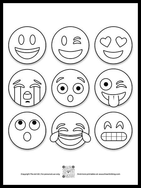 Emoji Faces Coloring Pages - Coloring Home