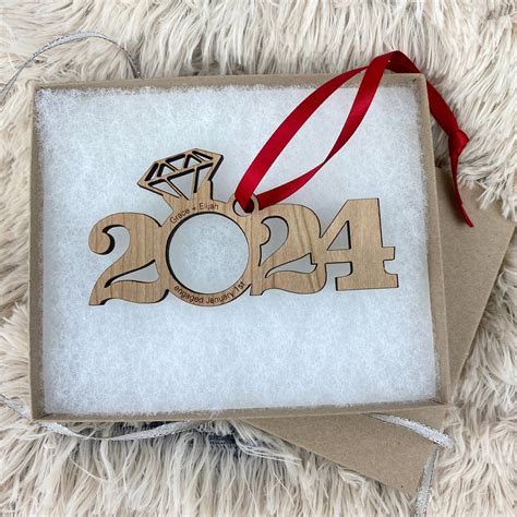 Engagement Ring Holiday Ornament 2024