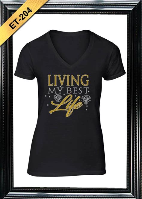 Living My Best Life Rhinestone T Shirt Etsy