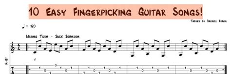 10 Easy Fingerpicking Guitar Songs Etsy Canada