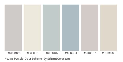 Neutral Pastel Color Palette Hex Codes