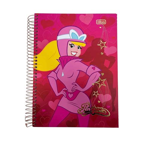 Caderno espiral 10 matérias 200 folhas Tilibra Penelope Charmosa