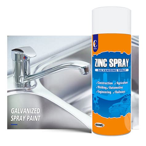 Galvanizing Spray Bright 400ml Zinc Coating Aerosol Paint For Metal And