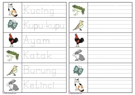 lembar kerja anak tk menulis  semestaibu