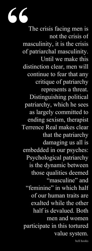 The Crisis Of Patriarchal Masculinity Bell Hooks Cool Words Note