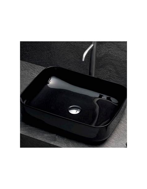 Lavabo Dinan Rectangular Negro De BATHCO 4114