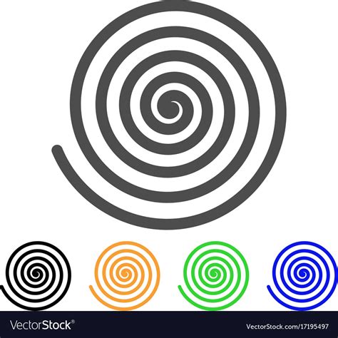 Hypnosis Spiral Flat Icon Royalty Free Vector Image