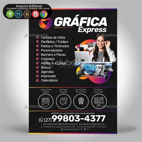 Gráfica rápida panfleto flyer cdr psd ai pdf 03 Artofit