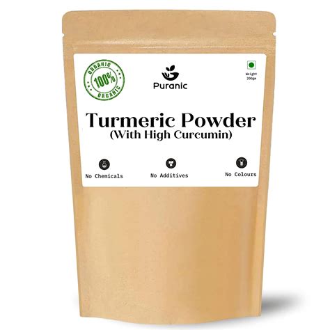 Puranic Organic Turmeric Powder 200gm High Curcumin Content Haldi