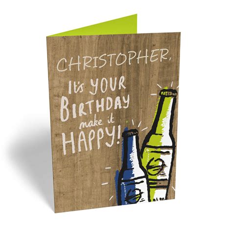 Personalised For Husband Beer Bottles Cheers Happy Birthday Card Hallmark Australia