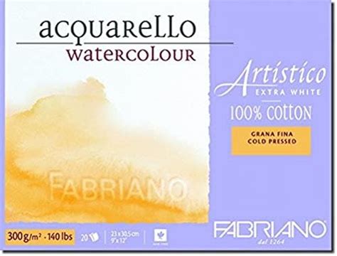 Amazon Fabriano Artistico Extra White Watercolor Block 140 Lb