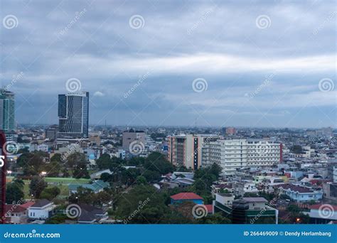 City Horizon View Landscape from Top of Hotel Window Stock Image ...